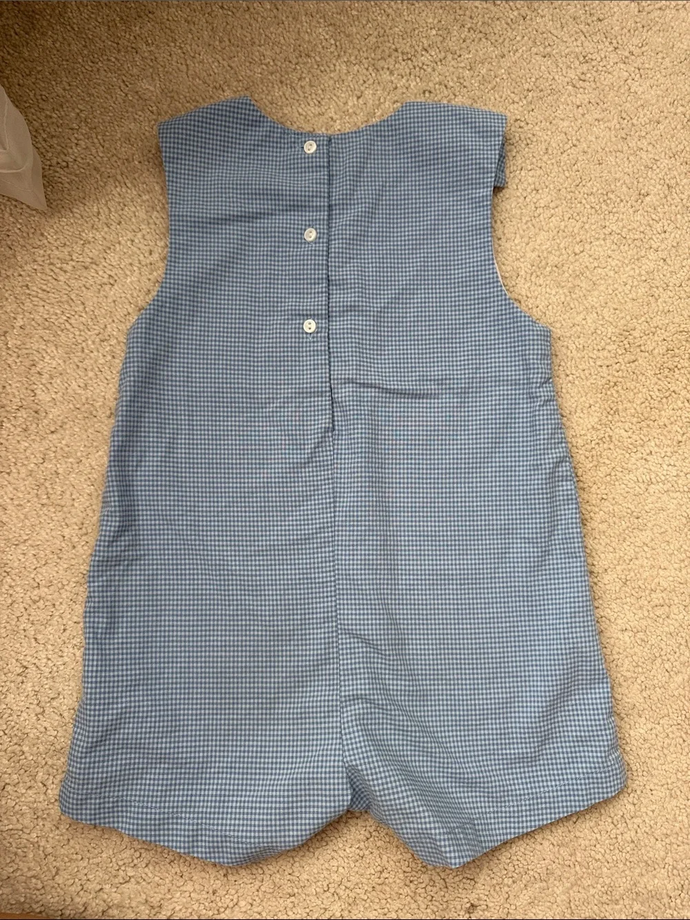 Blue Gingham Crab Applique Jon Jon